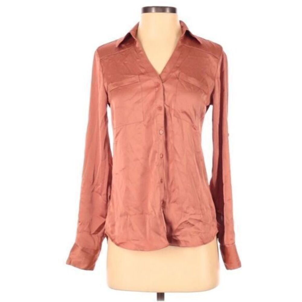 BRAND NEW | EXPRESS LONG SLEEVE SATIN BLOUSE